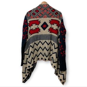 Shein Blue and Red Cardigan Size Large